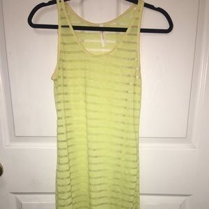 Bright yellow striped top